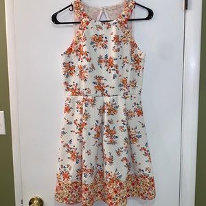 Rewind Orange Floral Dress